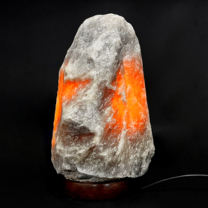 Lampe en sel rose de l'Himalaya sculptée naturelle avec variateur d'intensité, base en bois, décoration d'intérieur, veilleuse, Noël, <span class=keywords><strong>Feng</strong></span> <span class=keywords><strong>Shui</strong></span> - Product Image 2