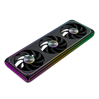 AntarcChill 360mm Ventilador Triple Integrado con Patrón CD Central y Efecto de Espejo Lateral Iluminado, Enfriamiento Silencioso de Alta Velocidad
