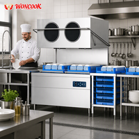 Lave-vaisselle professionnel à capot en acier inoxydable SUS304 haute efficacité pour la restauration, les hôtels, les restaurants et les cuisines