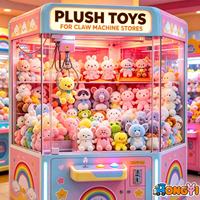 En gros, Adorables poupées et figurines en peluche animales de 8 pouces pour machines à griffes et jeux à monnayeur, en stock