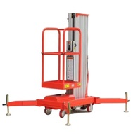 Plateforme élévatrice électrique en aluminium à double mât certifiée CE, 8 m, échelle hydraulique mobile