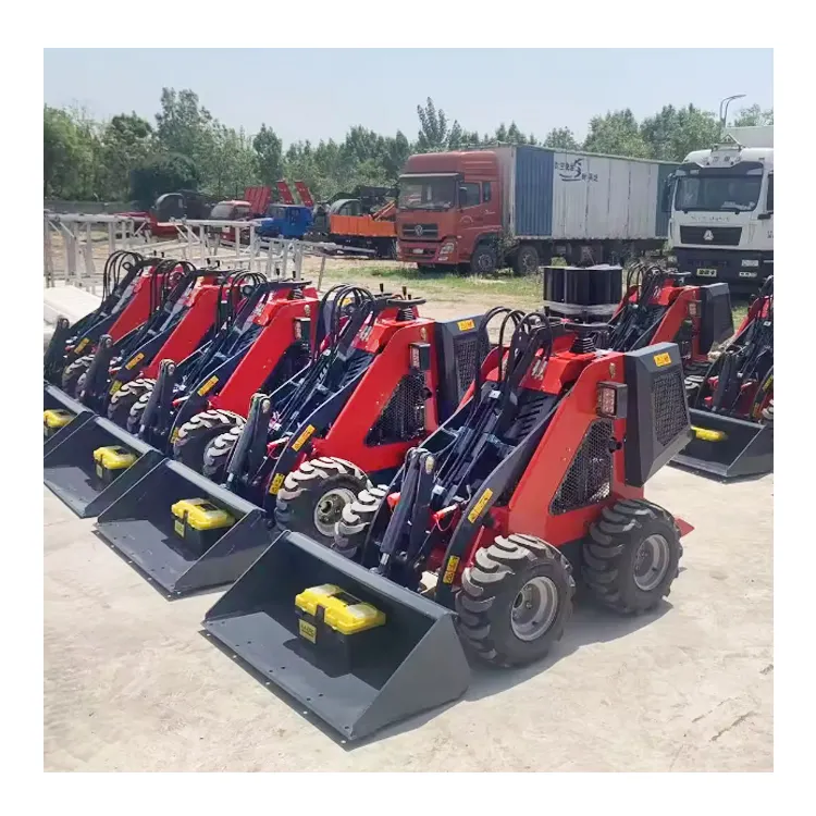 Euro 5 CE EPA Cina produsen kecil selip mini steer loader 500KG 1 ton roda Mini Loader untuk dijual pemuat selip pengiriman cepat