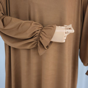 Último Modelo de Loriya, Hiyab de Oración de una Pieza, Sudadera Lisa de Jersey, Abaya, Ropa Islámica, Vestidos de Oración Transpirables para Eid y Ramadán - Product Image 5
