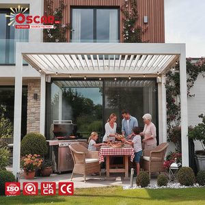 Sistema de Techo Retráctil Automático para Exteriores <span class=keywords><strong>con</strong></span> <span class=keywords><strong>Lona</strong></span> y Cortina para Patio, Jardín, Balcón, Pérgola - Product Image 1