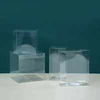 Boîtes cadeaux en PET transparent givré pliables personnalisées en gros, boîtes d'emballage en plastique transparent PVC rectangulaires carrées