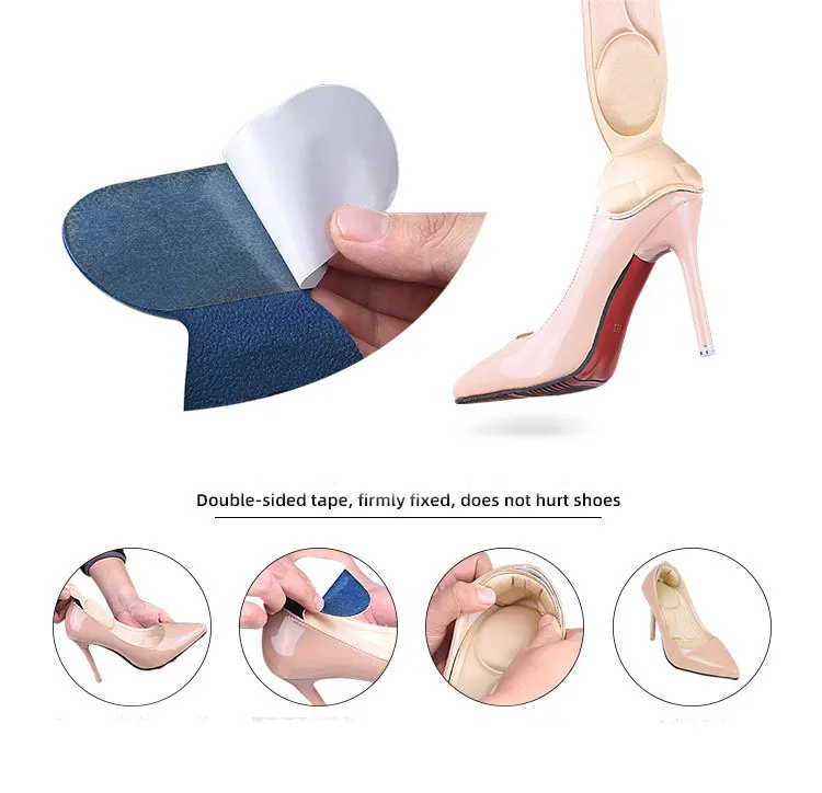 Neue Schwamm atmungsaktive Ferse Damen Schuhe Einlegesohlen Fersen kissen Schwamm Schuhe Pads mit High Heel Einsätze