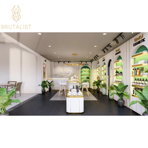 เคาน์เตอร์แสดงเครื่องสำอางที่ทันสมัยชั้นวางของในร้านน้ำหอมสั่งทำตามแบบไม้ - Product Image 1