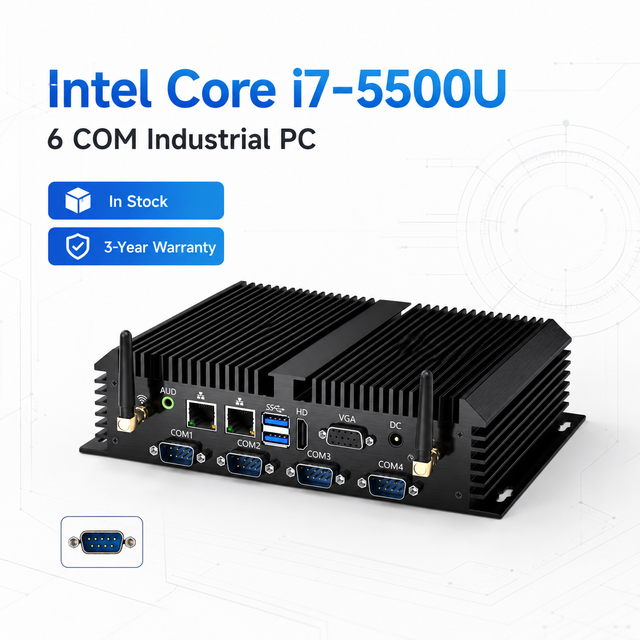 Intel I3-5005U I5-4200U I7-5500U DDR3 16GB MSATA SATA HDD SSD Dual LAN, Fanless Industrial Mini PC Industrial Computer