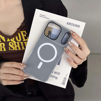 2 en 1 Jelly Magnetic Suction Phone Grip Crystal Frosted Protective Cover pour Samsung S25 Edge S24 FE S23 S22 Ultra S21 S20 Plus