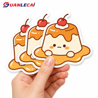 Individuelle Niedliche Kawaii Aufkleber Wasserfeste Vinyl-Stanzaufkleber Tier-Dessert-Charakter-Aufkleber für Wasserflaschen Notizbücher Laptops