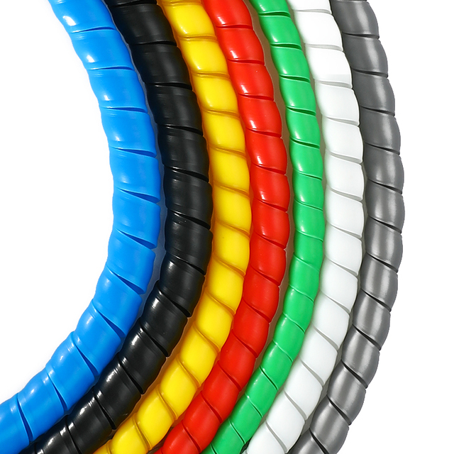 Customized Black and White Spiral Protective Cover for Insulation Materials Customized Waterproof Plastic Pipe PP Spiral Pipe