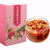Teh Herbal Kesehatan Campuran Jahe Jujube Gula Hitam Mawar yang Lezat untuk Wanita - Penghangat, Penyegar, Perawatan Harian dalam Kemasan Kantong/Kotak/Botol