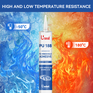 Scellant adhésif pour <span class=keywords><strong>pare</strong></span>-<span class=keywords><strong>brise</strong></span> en polyuréthane avancé PU 188, haute résistance à la liaison, colle pour vitres de voiture, noir, Productos Sika - Product Image 5