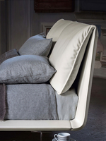 PurelyFeel lit en cuir moderne Simple, lit en cuir de luxe pour chambre principale double