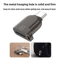 Lecteur de carte TF USB C 3.0 mini en alliage de zinc, adaptateur de carte TF de type C jusqu'à 5 Gbps