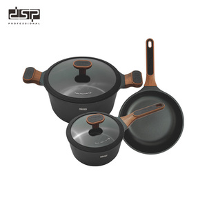 Juego de Utensilios de Cocina Dsp de 3 Piezas, Sartén Antiadherente Negra, Olla para Leche, Olla para Sopa, Estilo Minimalista, Apto para Horno, Solo Lavar a Mano - Product Image 2
