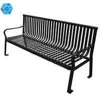 Chaise de jardin et de parc en métal personnalisé pour l'extérieur, banc de repos panoramique en zinc résistant aux intempéries pour terrasse ou salle de sport