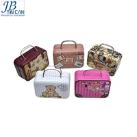 Mini valise en étain pour enfants, boîte de rangement pour bonbons/chocolat, charnière en métal, idéal comme cadeau