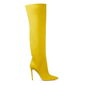 Stivali in Gomma da Donna a Metà Polpaccio, <span class=keywords><strong>Nuovo</strong></span> <span class=keywords><strong>Design</strong></span>, Tacco Alto con Plateau, Tinta Unita, Stampa, Tomaia in Lana, Slip-On per Autunno/Inverno - Vendita all'Ingrosso - Product Image 4