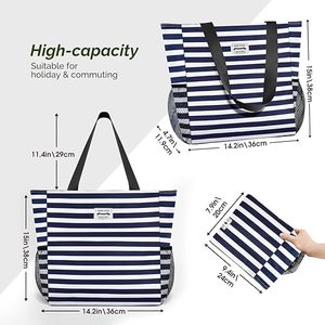 Muestra gratis de equipaje personalizado, bolsas de arpillera de compras naturales, bolsos de playa, bolsos de yute, bolso de mano para mujer - Product Image 3