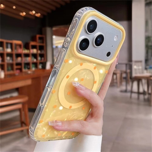 เคส iPhone 17 Pro Max ลายจุดแฟชั่นฤดูร้อน รองรับการชาร์จไร้สายแบบแม่เหล็ก ฝาหลัง IMD สำหรับ iPhone 14 15 16 17 Pro Max - Product Image 6