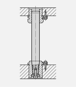 Disque de retenue AFNOR avec vis à tête cylindrique pour poteaux de guidage - Product Image 2