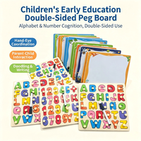 Puzzle en bois de l'alphabet et des chiffres, jouet éducatif Montessori, planche d'activités cognitives préscolaires, langues, mathématiques, cadeau pour enfants