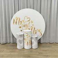 Support de toile de fond de mariage en alliage d'aluminium personnalisé, design détachable, panneau de couverture circulaire pour anniversaire, pour décorations multi-usages