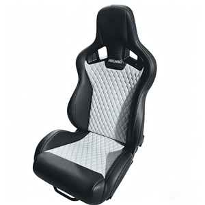 Sillón CS30 de Cuero Negro con Patrón de Diamantes Blancos y Respaldo Ajustable + Rieles <span class=keywords><strong>Deslizantes</strong></span> - Estilo Lujoso Modificado - Product Image 2