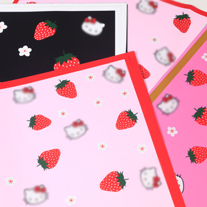 2025 ultima fragola KT gatto floreale carta da imballaggio impermeabile coreano comprato carta da regalo di lusso fiorista materiali da imballaggio - Product Image 4