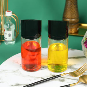 Commercio all'ingrosso senza gocciolamento chiaro di vetro olio d'oliva e aceto Dispenser bottiglia di olio da cucina contenitore per la cucina - Product Image 5
