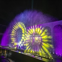 Fuente de agua de baile Musical de diseño personalizado 3D para Centro Comercial Plaza Pool Square con sistema de controlador DMX512 colorido