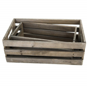Caisses de rangement en <span class=keywords><strong>bois</strong></span> décoratives modernes en gros avec poignées - Product Image 2