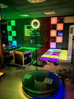 Nouveau produit : Piste de danse LED Abyss de forme ronde, caméra rotative pour fête, photomaton à 360 degrés, piste de danse LED 3D