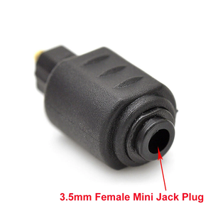 Mini Adaptador Óptico de <span class=keywords><strong>Audio</strong></span>, Conector <span class=keywords><strong>Hembra</strong></span> de 3.5mm <span class=keywords><strong>a</strong></span> Conector Macho Digital Toslink para Amplificador, <span class=keywords><strong>Cable</strong></span> de <span class=keywords><strong>Audio</strong></span> Óptico - Product Image 4