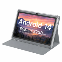 Tablette PC Android 14 de 7 pouces, processeur MTK8766 Quad Core, 3+5 Go de RAM, 32 Go de ROM, écran IPS, double caméra, Wi-Fi 2.4G/5G, Bluetooth, tablette professionnelle