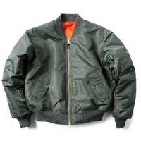 Blouson bomber vintage décontracté surdimensionné et imperméable, style usé, avec fermeture éclair, pour homme