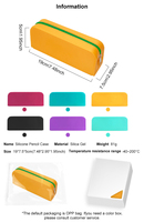 Trousse d'école boîte à crayons pour enfants étui grande capacité sac en Silicone Silicone souple personnalisé bleu pochette à crayons sac à stylo