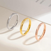 Bijoux Dina personnalisés pour femmes, minimalistes, empilables, sertis de pierres précieuses, en acier inoxydable, plaqué or 18 carats PVD, CNC, pour mariage et fêtes, cadeau