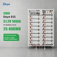 Batería Deye de Alto Voltaje, Baterías Deye Bos-g Pro Lifepo4 de 25kwh, 40kwh, 60kwh, 80kwh, Batería de Fosfato de Hierro y Litio