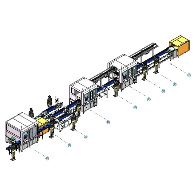 Pil yapma makinesi için üretim hattı otomatik lityum iyon paketi montaj prizmatik modülü Lifepo4 ekipmanları imalat