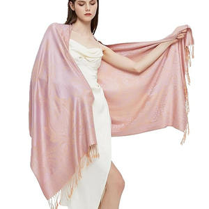 Paisley Pashmina Sciarpa floreale avvolgente reversibile scialle Voile per l'autunno damigella d'onore abito da sera inverno caldo grande sciarpa - Product Image 2