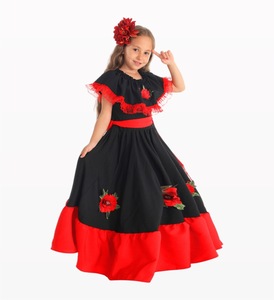 Disfraz <span class=keywords><strong>de</strong></span> Flamenco Español <span class=keywords><strong>para</strong></span> <span class=keywords><strong>Mujer</strong></span>, Estilo Gitana, 720 Grados, <span class=keywords><strong>para</strong></span> Halloween, Carnaval y Fiestas, en Poliéster, con Gran Vuelo - Product Image 4