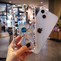 Pour iPhone 16 pro max étui de téléphone portable luxe cristal perceuse étui de protection contre les chutes pour iPhone 15 14 13 12 pro max étui de téléphone