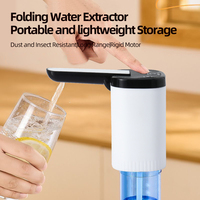 Pompe à eau électrique portative d'usine, distributeur de bouteille d'eau pliable rechargeable de type bouton