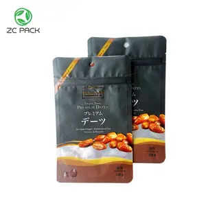 Mylar Bags Printing Food Smell Proof Doypack Resealable Aluminum Foil Ziplock Stand Up Bag 3.5g 7g 14g 1LB With Tear Notch