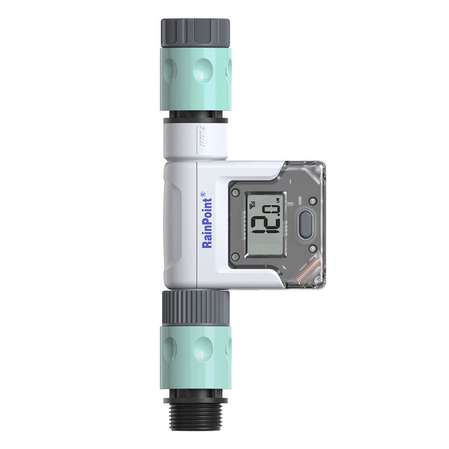RAINPOINT Smart Digital Water Flow Meter Home Garden Irrigation Water Meter with LCD Display