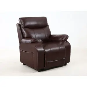 Sofá reclinable automático de cuero, silla individual de lujo, con respaldo push-back, XR-8093