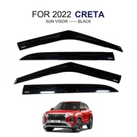 Aksesoris mobil pelindung cuaca deflektor angin, aksesoris mobil pelindung matahari jendela mobil untuk Hyundai Creta 2022