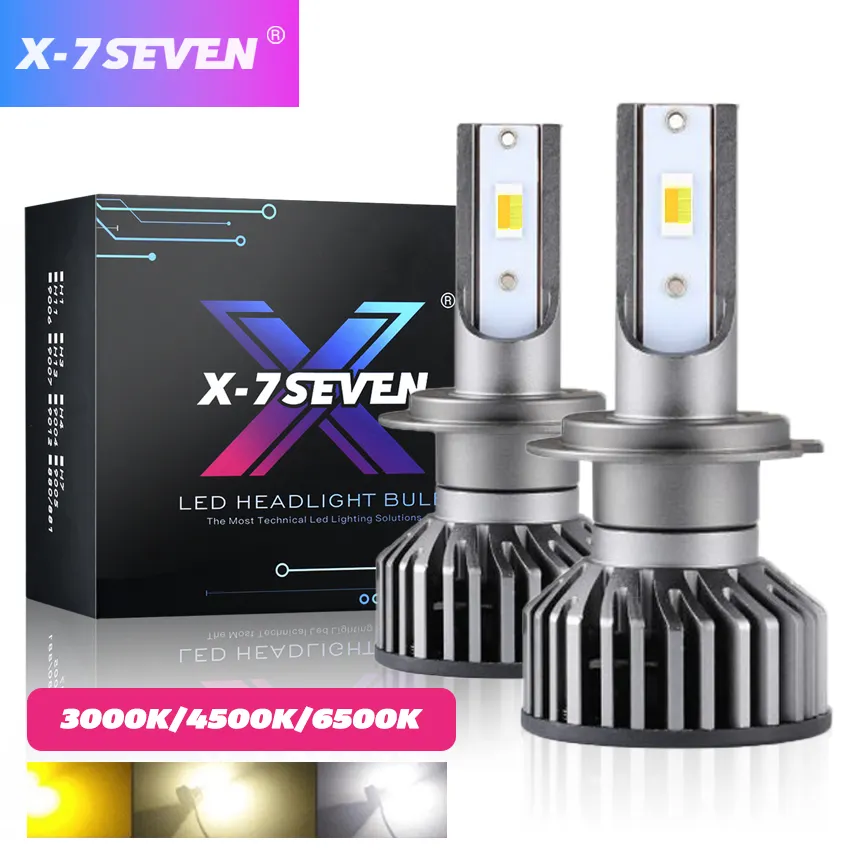 X7SEVEN Much Competitive Price Car Headlight 9005 9006 h1 h4 h7 h11 75w 7500lm High Power LED Headlight Bulbs For Car
